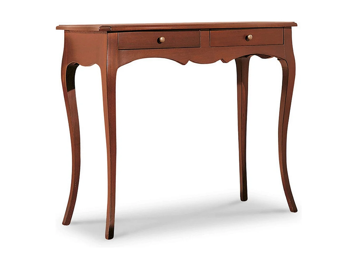 MilaniHome.it - Consolle In Legno Massello 95x41x80di coloreTinta noce