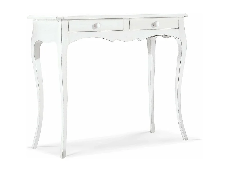 MilaniHome.it - Consolle In Legno Massello 95x41x80di coloreBianco