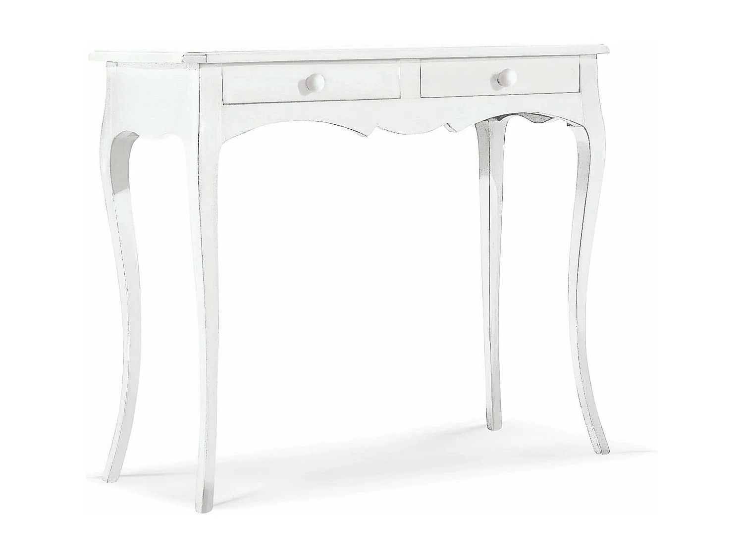 MilaniHome.it - Consolle In Legno Massello 95x41x80di coloreBianco