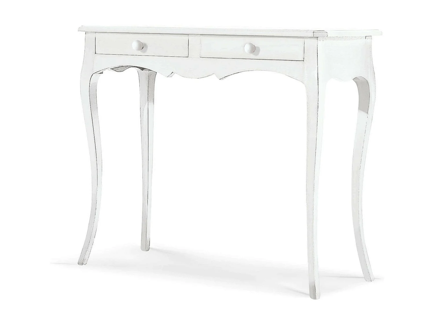 MilaniHome.it - Consolle In Legno Massello 95x41x80di coloreBianco