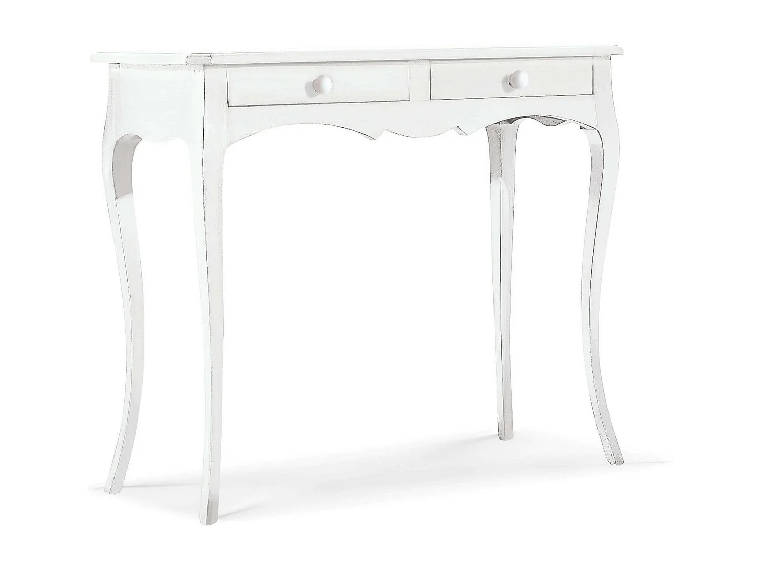 MilaniHome.it - Consolle In Legno Massello 95x41x80di coloreBianco