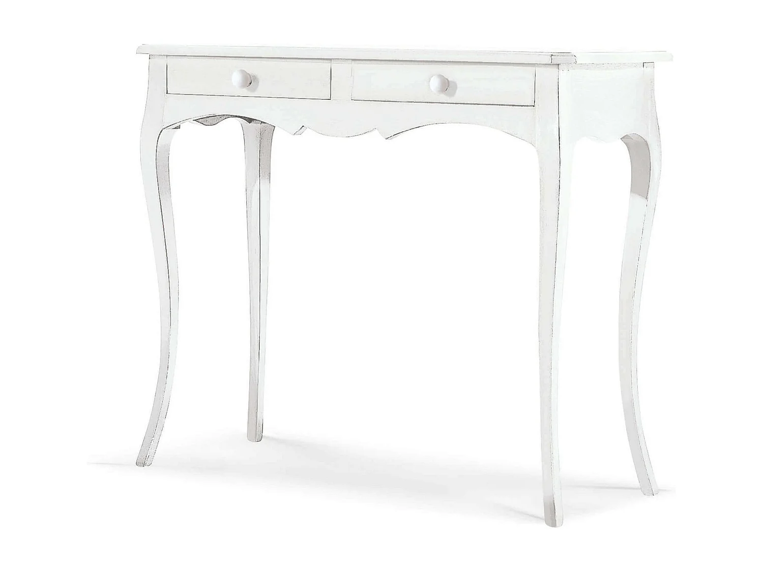MilaniHome.it - Consolle In Legno Massello 95x41x80di coloreBianco
