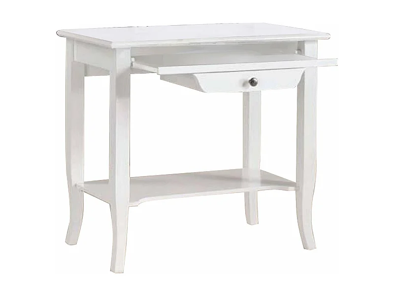 MilaniHome.it - Scrittoio In Legno Massello 85x49x79di coloreBianco