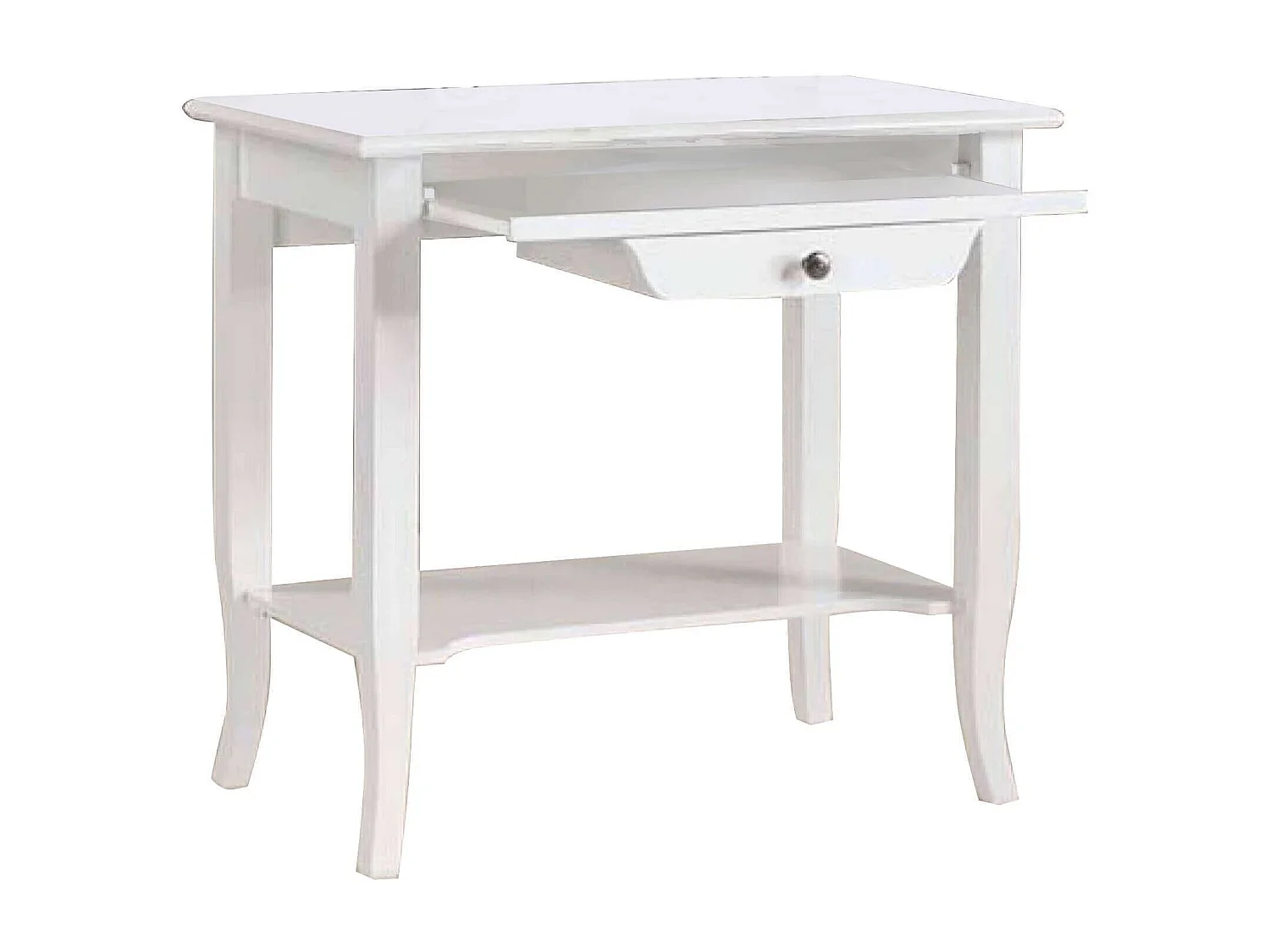 MilaniHome.it - Scrittoio In Legno Massello 85x49x79di coloreBianco