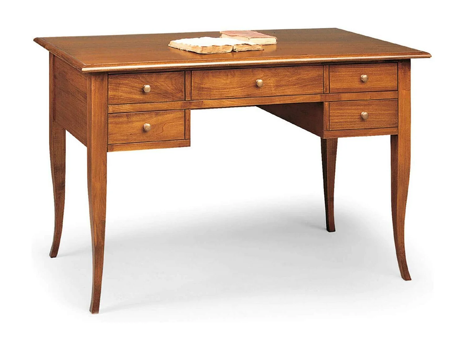 MilaniHome.it - Scrittoio Tinta Noce 107x56x81 Per Interno Sala Da Pranzo Salotto Cucina Ufficio Massello Arte Poveradi coloreTinta noce