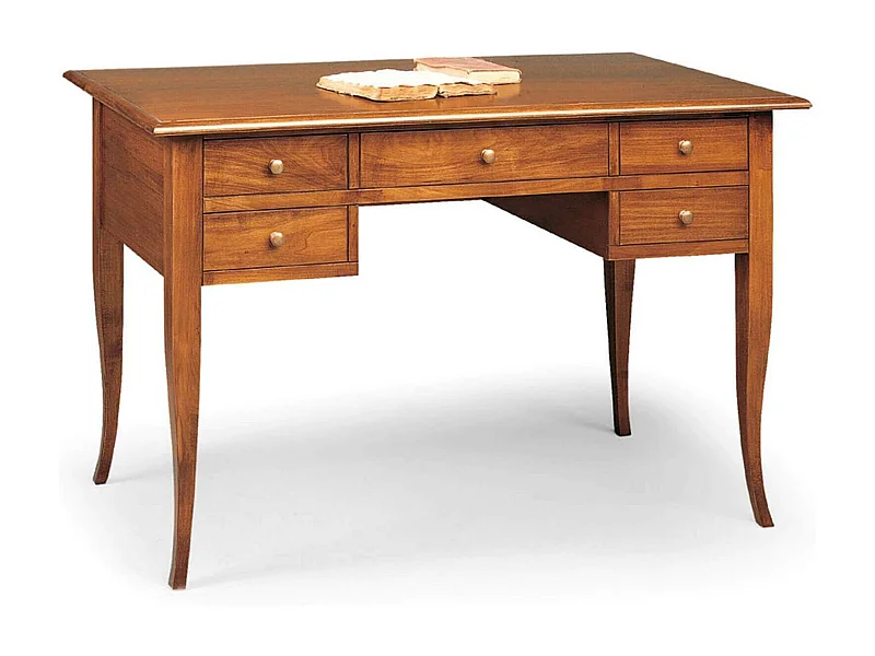 MilaniHome.it - Scrittoio Tinta Noce 107x56x81 Per Interno Sala Da Pranzo Salotto Cucina Ufficio Massello Arte Poveradi coloreTinta noce