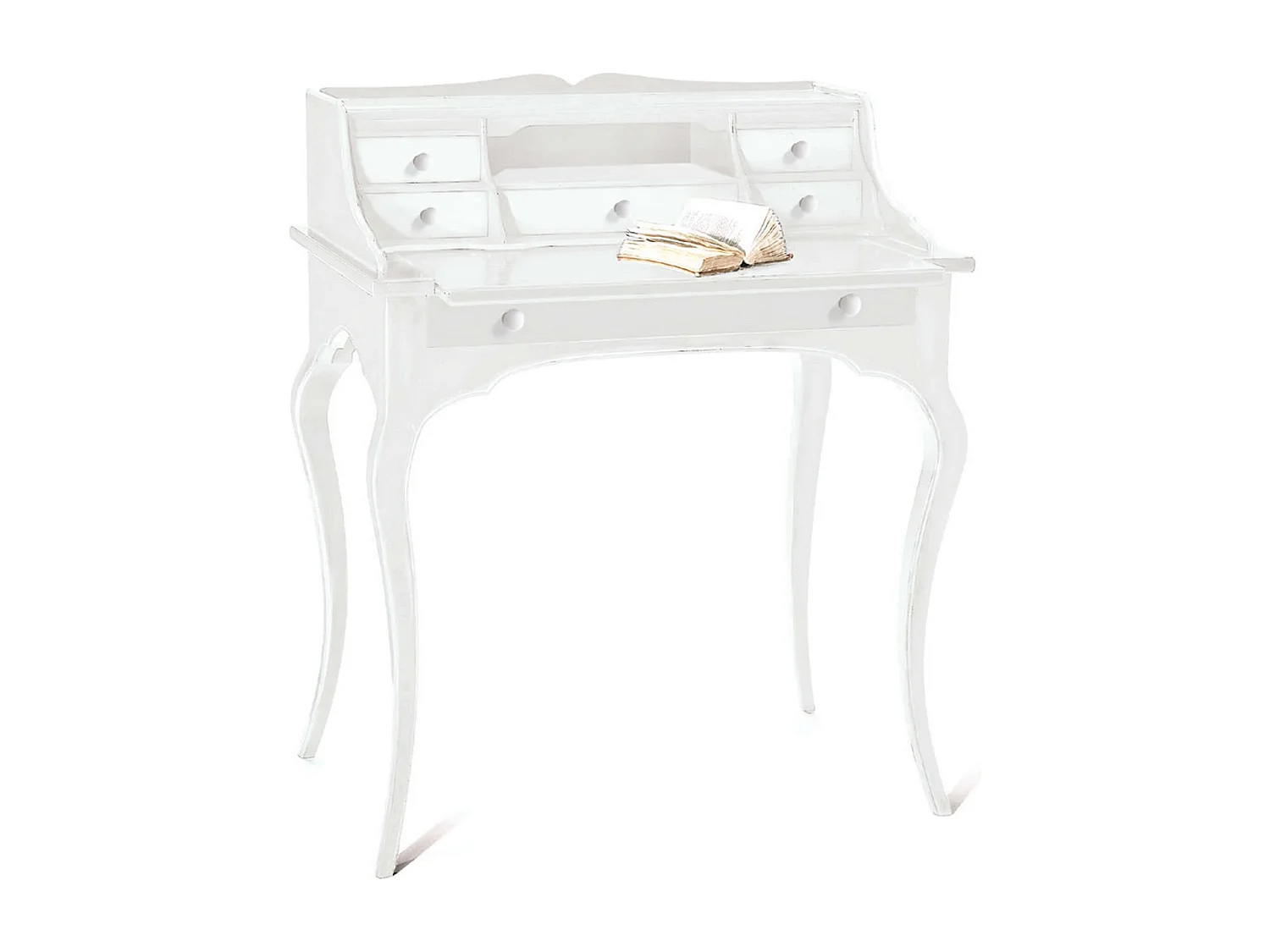 MilaniHome.it - Scrittoio In Legno Massello 78x50x95di coloreBianco