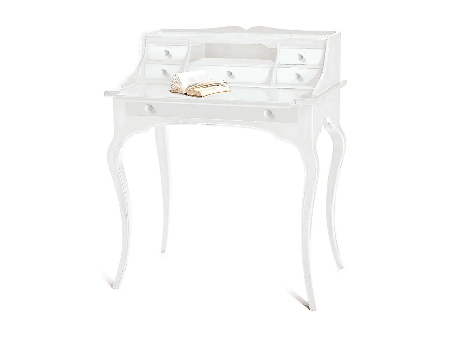 MilaniHome.it - Scrittoio In Legno Massello 78x50x95di coloreBianco