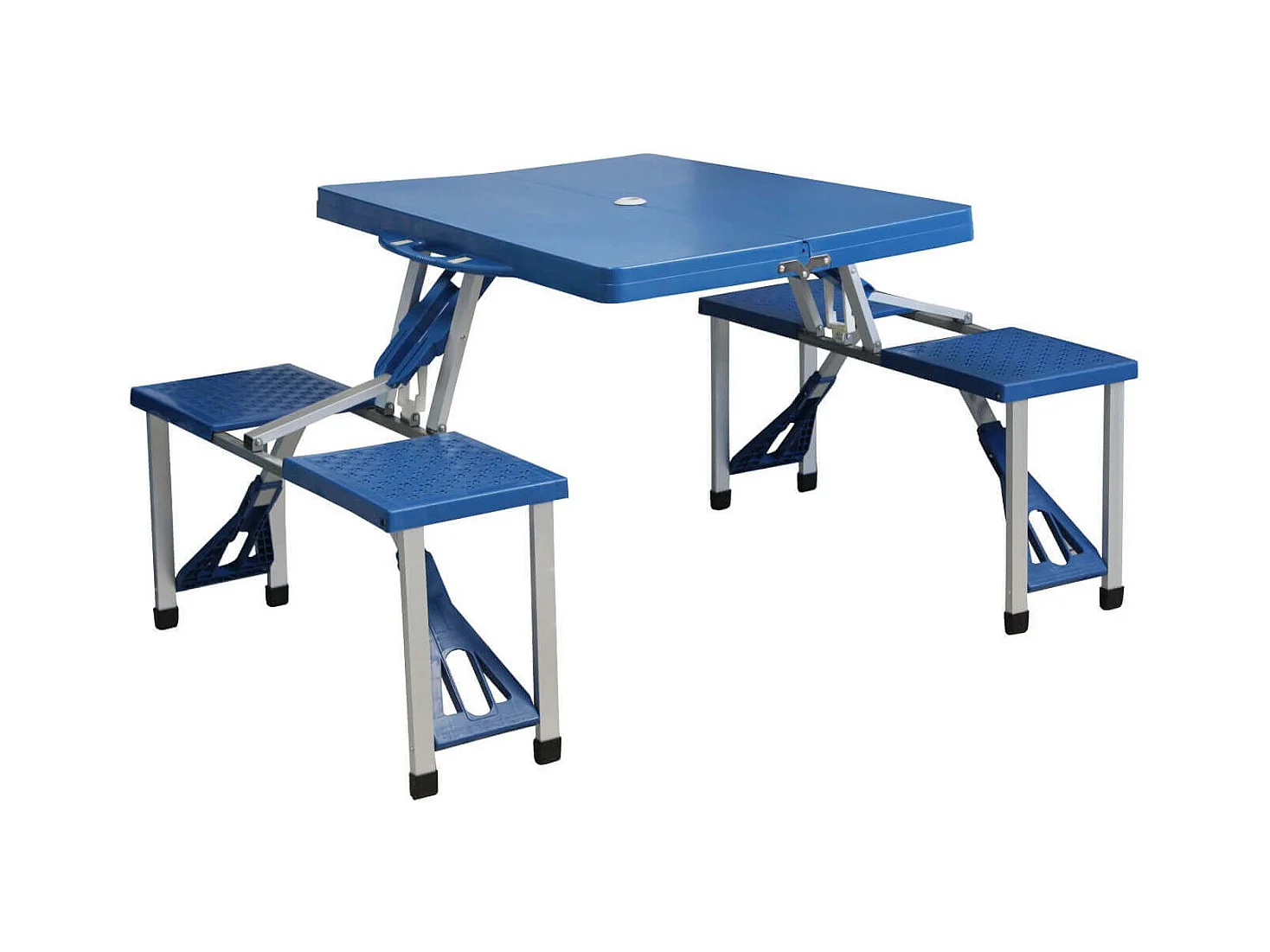 MilaniHome.it - Tavolo Pieghevole Con 4 Sgabelli Per Campeggio Spiaggia Mare Piscina Giardinodi coloreBlu