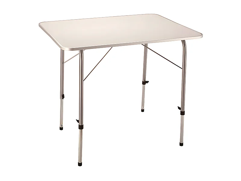 MilaniHome.it - Tavolino Pieghevole E Regolabile In Altezza 80x60 Per Campeggio Spiaggia Mare Piscina Giardinodi coloreBianco