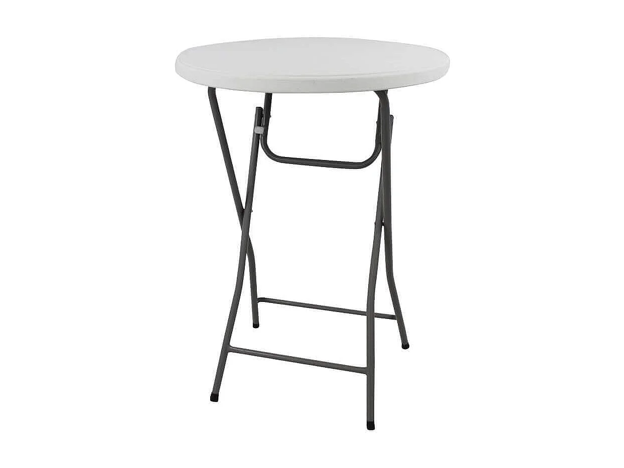 MilaniHome.it - Tavolo Catering Alto Rotondo In Metallo E Abs Bianco Diametro 60 Pieghevole Per Ristorante Matrimoniodi coloreGrigio