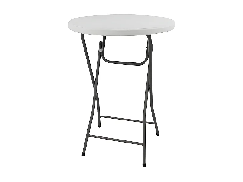MilaniHome.it - Tavolo Catering Alto Rotondo In Metallo E Abs Bianco Diametro 60 Pieghevole Per Ristorante Matrimoniodi coloreGrigio