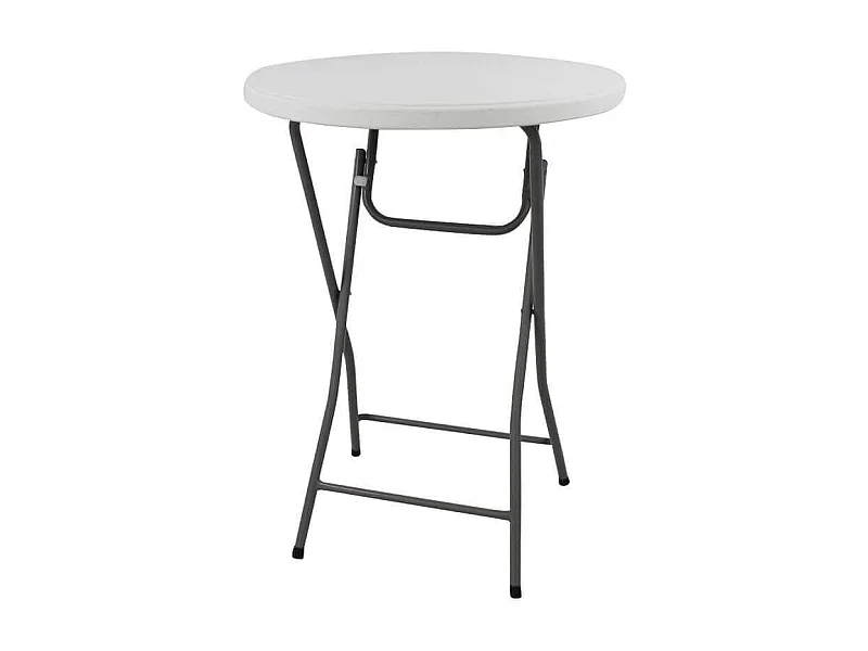 MilaniHome.it - Tavolo Catering Alto Rotondo In Metallo E Abs Bianco Diametro 60 Pieghevole Per Ristorante Matrimoniodi coloreGrigio