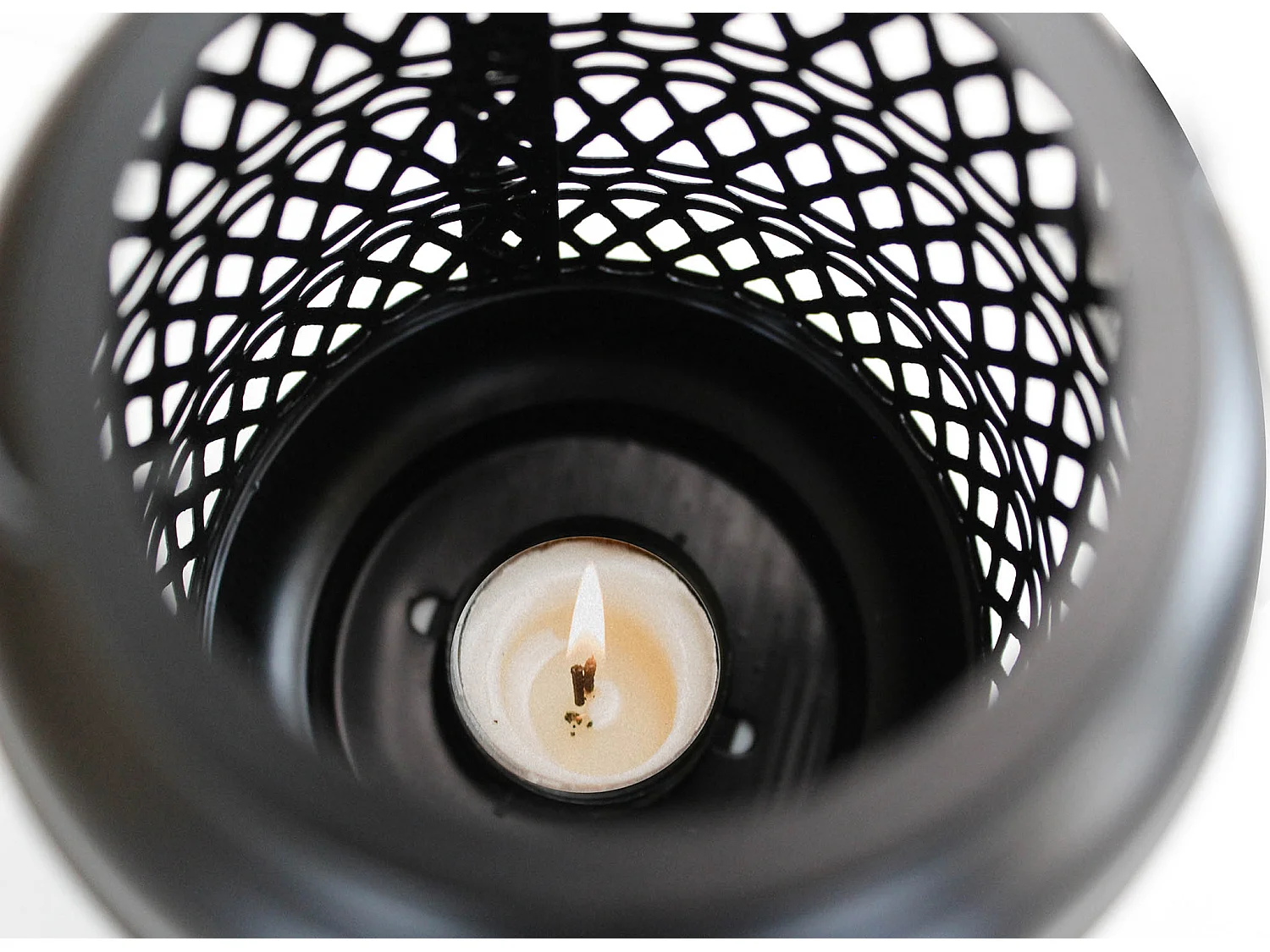 MilaniHome.it - lanterna in metallo di design moderno per giardino cm 10 x 10 x 17 hdi coloreNero