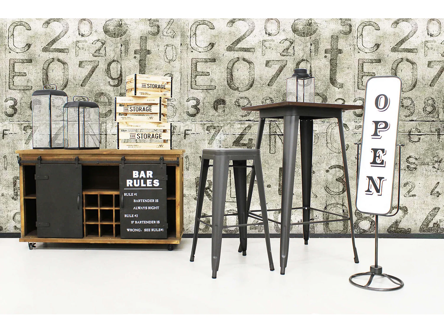 MilaniHome.it - Lanterna In Vetro E Metallo Di Design Moderno Stile Minimalista Portacandela, Cm 19,5x19,5x54 Hdi coloreAntracite