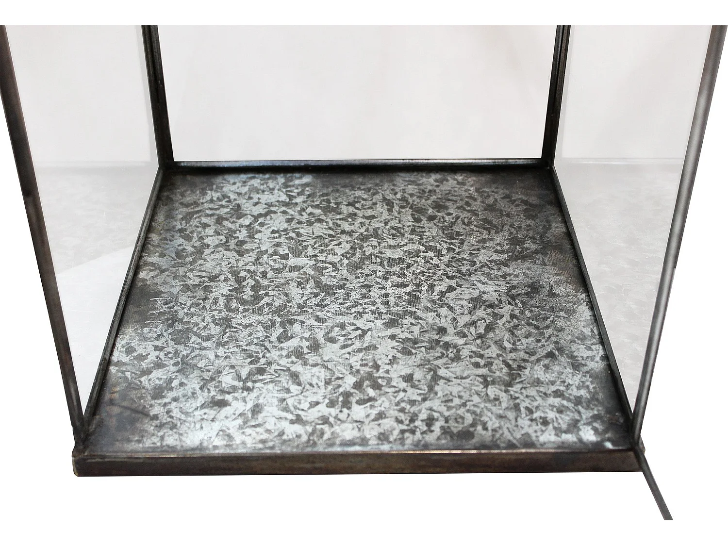 MilaniHome.it - lanterna in vetro di design moderno per giardino cm 25 x 25 x 46 hdi coloreBronzo