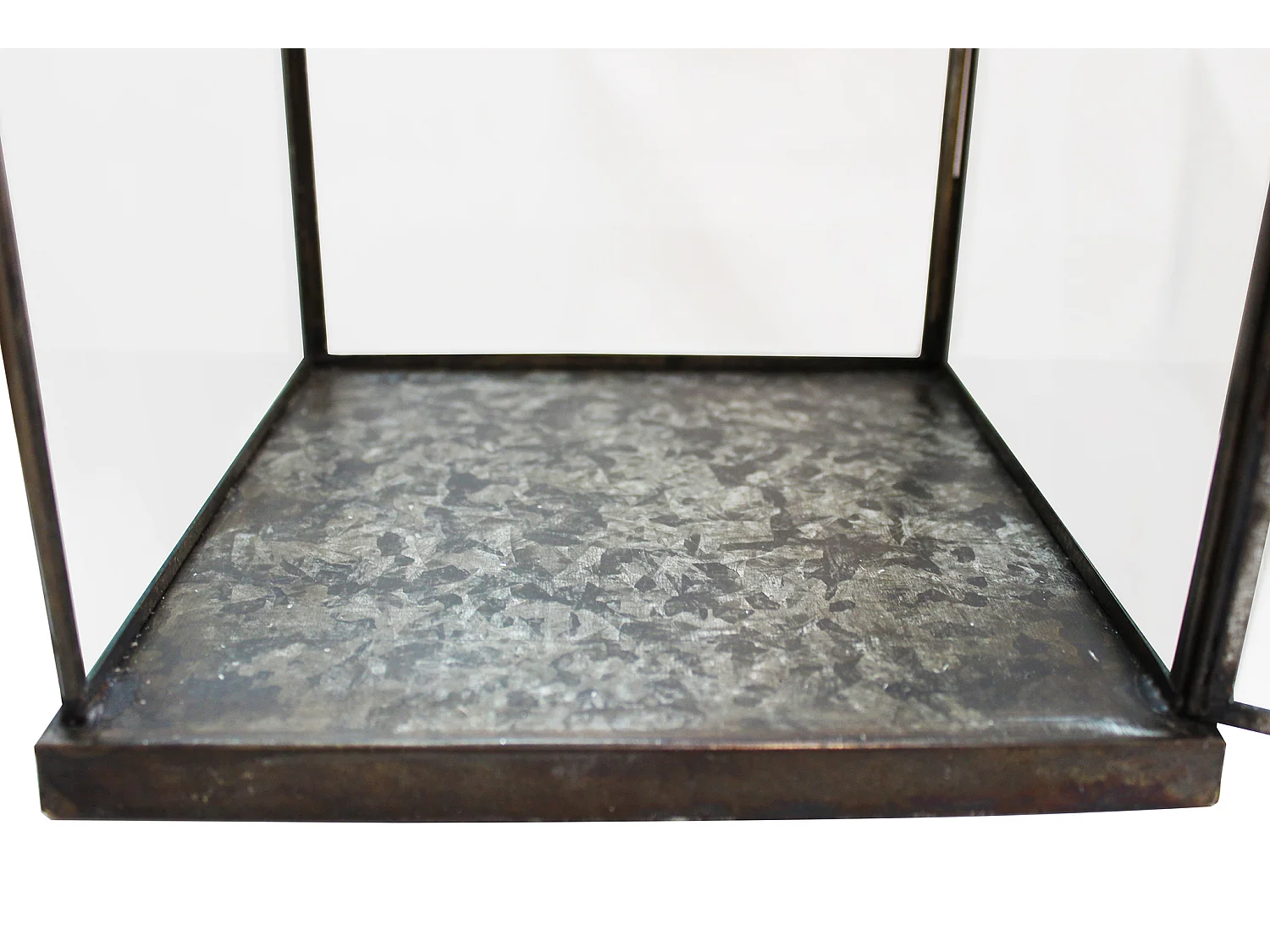 MilaniHome.it - lanterna in vetro di design moderno per giardino cm 20 x 20 x 83 hdi coloreBronzo