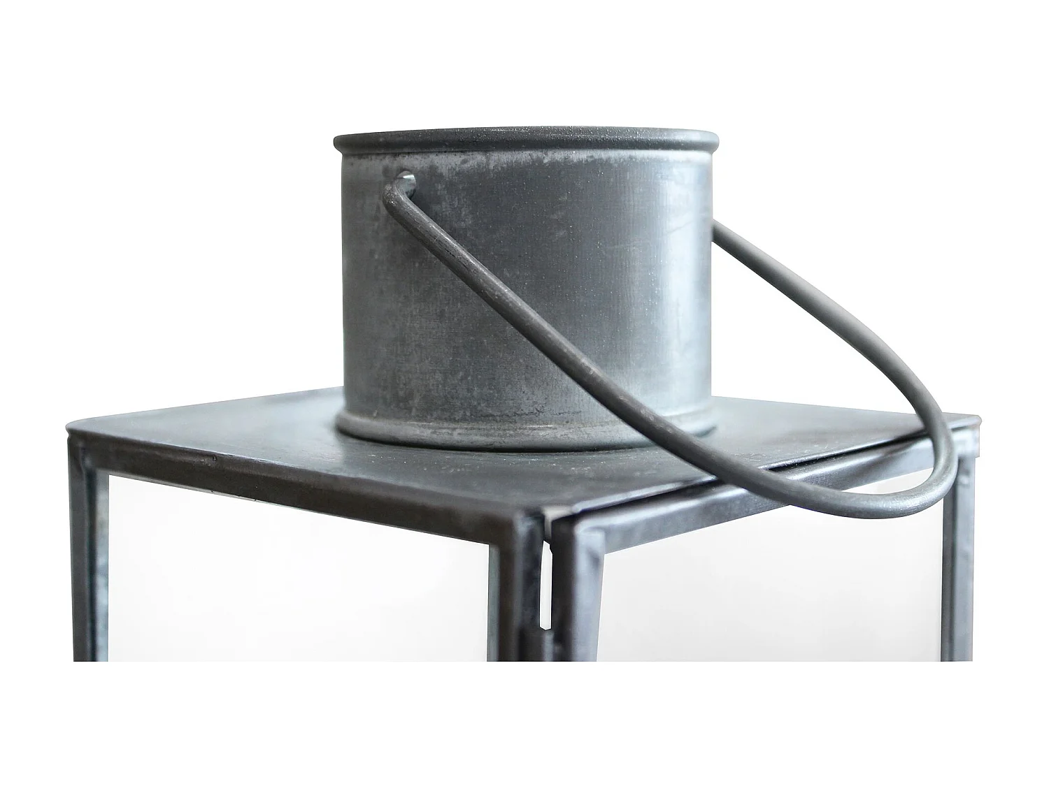 MilaniHome.it - lanterna in vetro di design moderno per giardino cm 10 x 10 x 67 hdi coloreGrigio