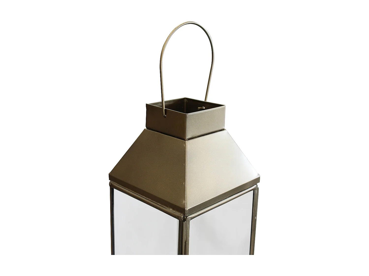 MilaniHome.it - lanterna in vetro di design moderno per giardino cm 14,5 x 14,5 x 57 hdi coloreBronzo