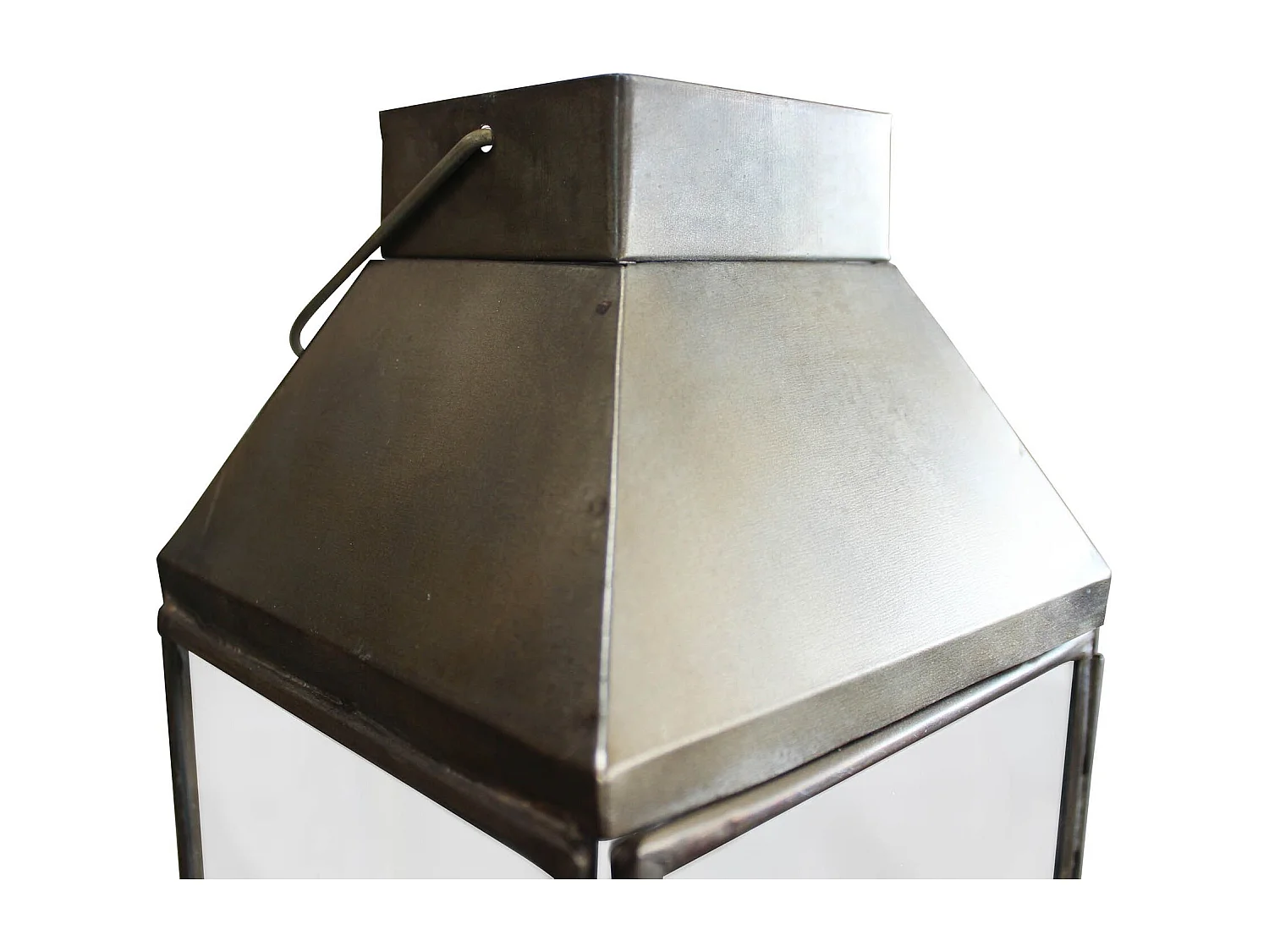 MilaniHome.it - lanterna in vetro di design moderno per giardino cm 14,5 x 14,5 x 68 hdi coloreBronzo