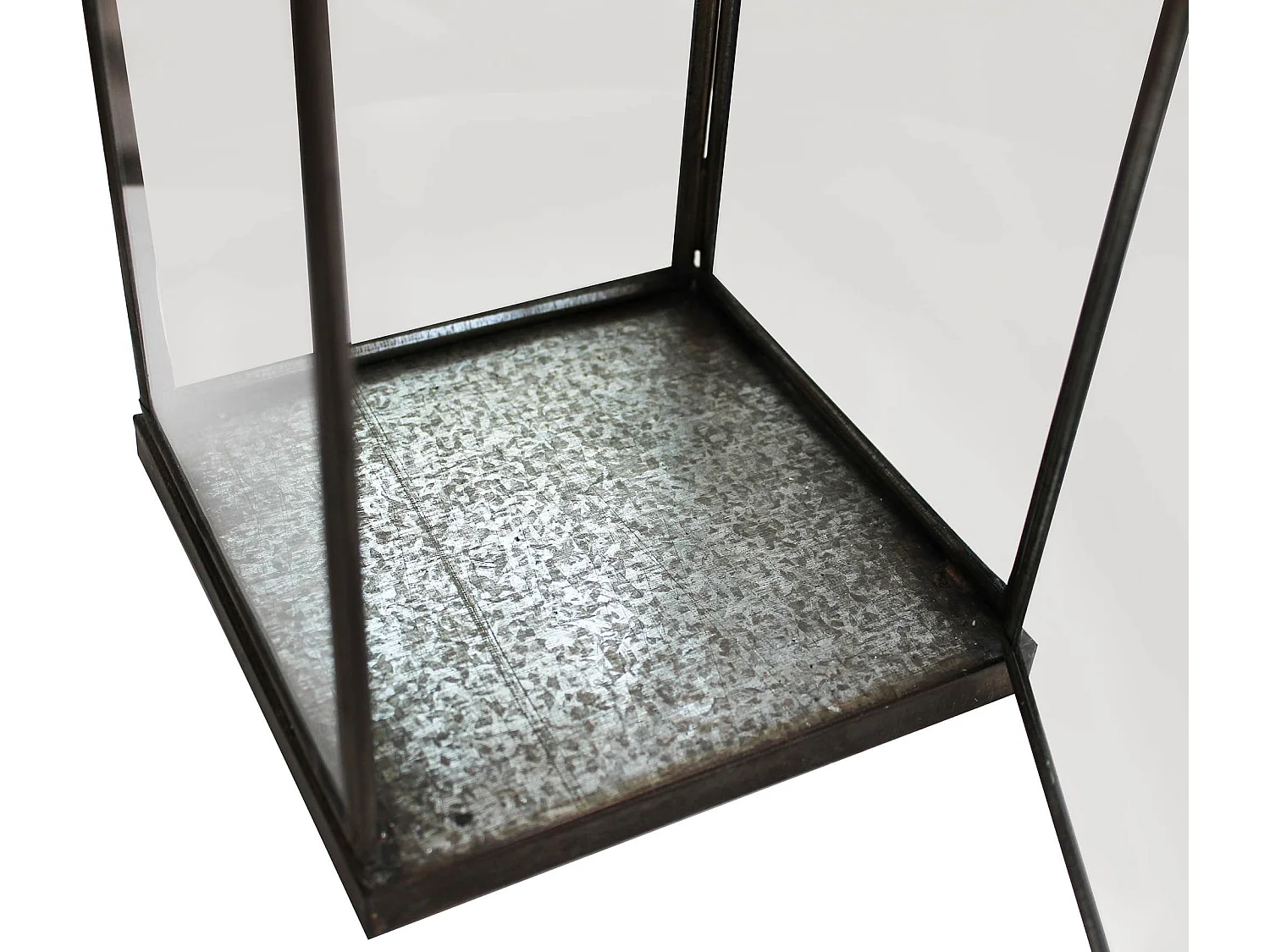 MilaniHome.it - lanterna in vetro di design moderno per giardino cm 14,5 x 14,5 x 68 hdi coloreBronzo