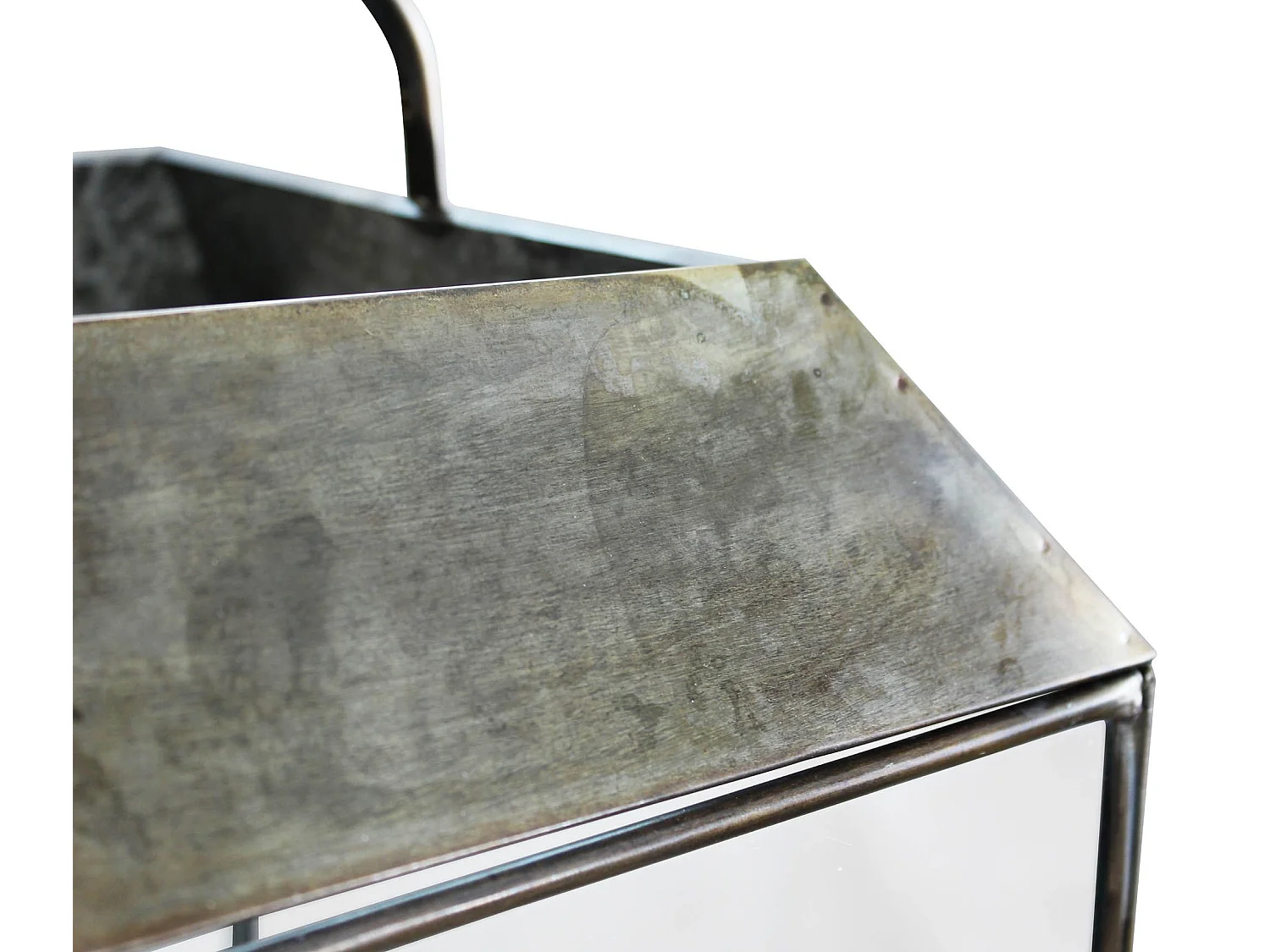 MilaniHome.it - lanterna in vetro di design moderno per giardino cm 33 x 33 x 63 hdi coloreBronzo