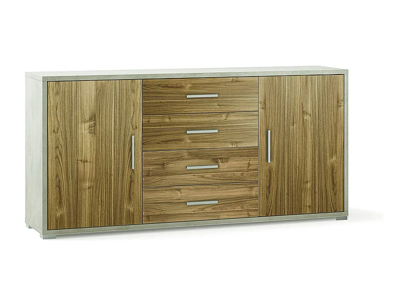 MilaniHome.it - madia moderna per soggiorno di design moderno cm 174 l x 41 p x 84 hdi coloreMarrone