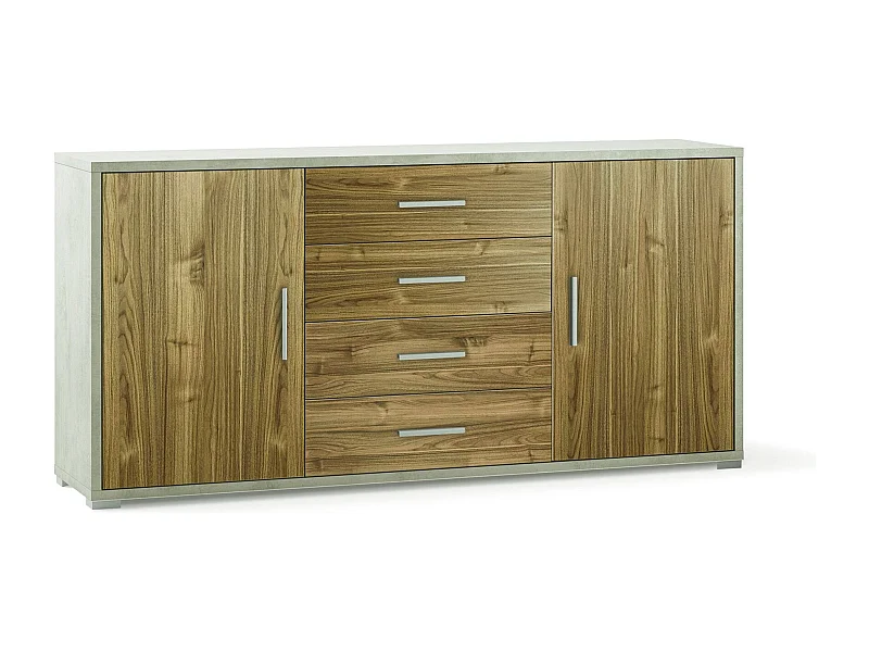 MilaniHome.it - madia moderna per soggiorno di design moderno cm 174 l x 41 p x 84 hdi coloreMarrone