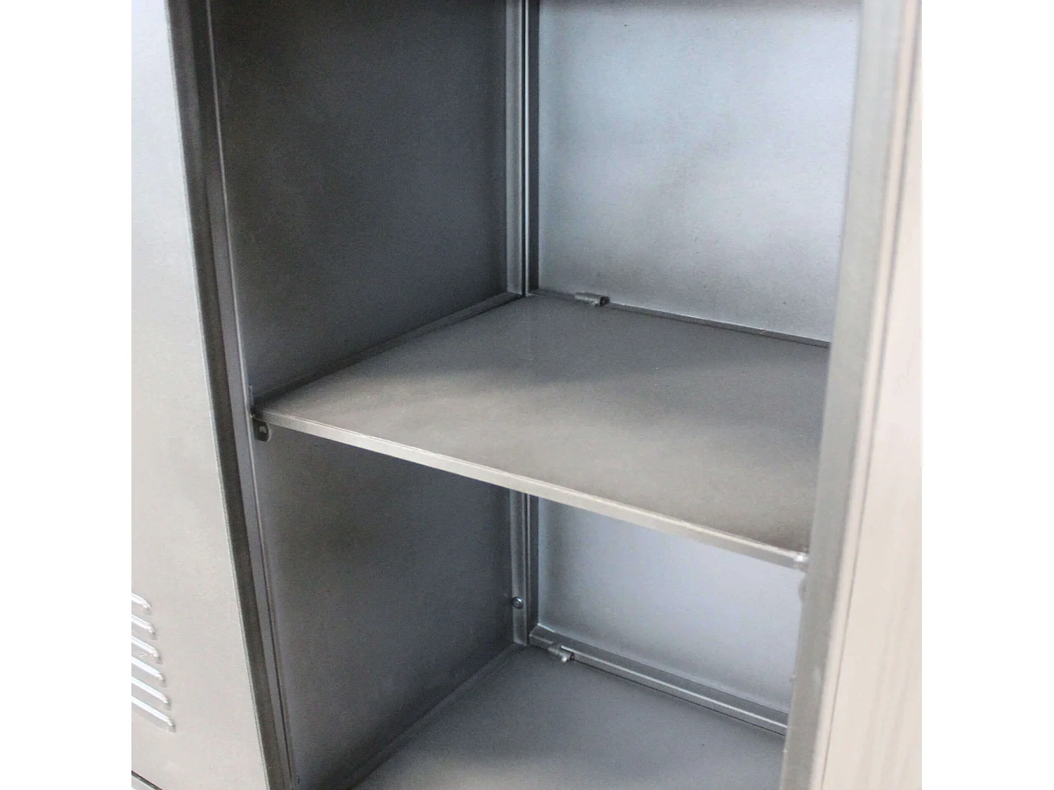 MilaniHome.it - Credenza In Metallo Ferro Industrial Mobile Madia Per Arredamento Soggiorno, Sala Da Pranzo, Salotto Industriale , Cm 116x40x77 Hdi coloreGrigio