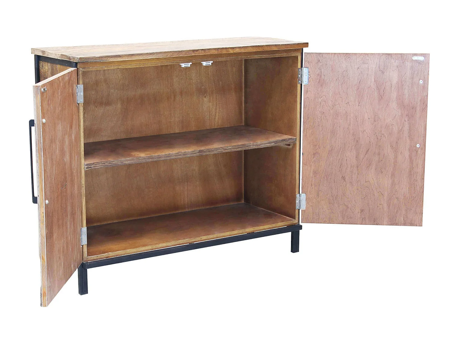 MilaniHome.it - madia moderna a due ante di design moderno per salotto cucina sala da pranzo cm 100x40x86 hdi coloreMarrone