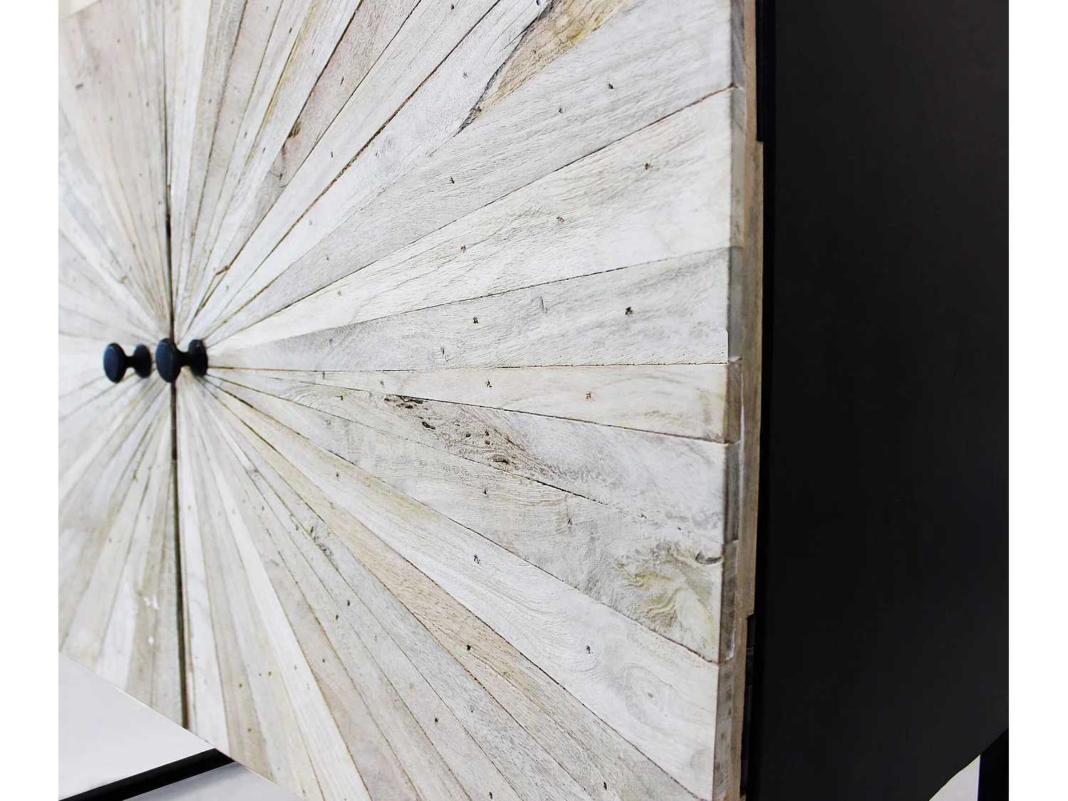 MilaniHome.it - Mobile con decoro naturale con 2 ante in legno di mango con struttura in ferro cm 85x40x80 hdi coloreMarrone