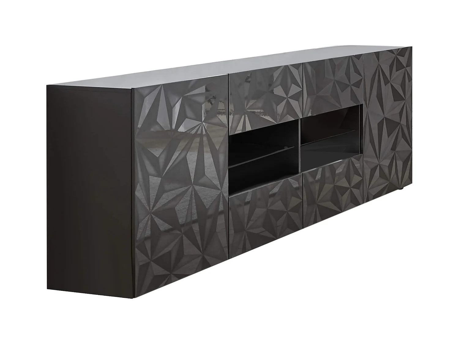 MilaniHome.it - madia di design moderno di design moderno industrial cm 241 x 84 x 42 hdi coloreAntracite