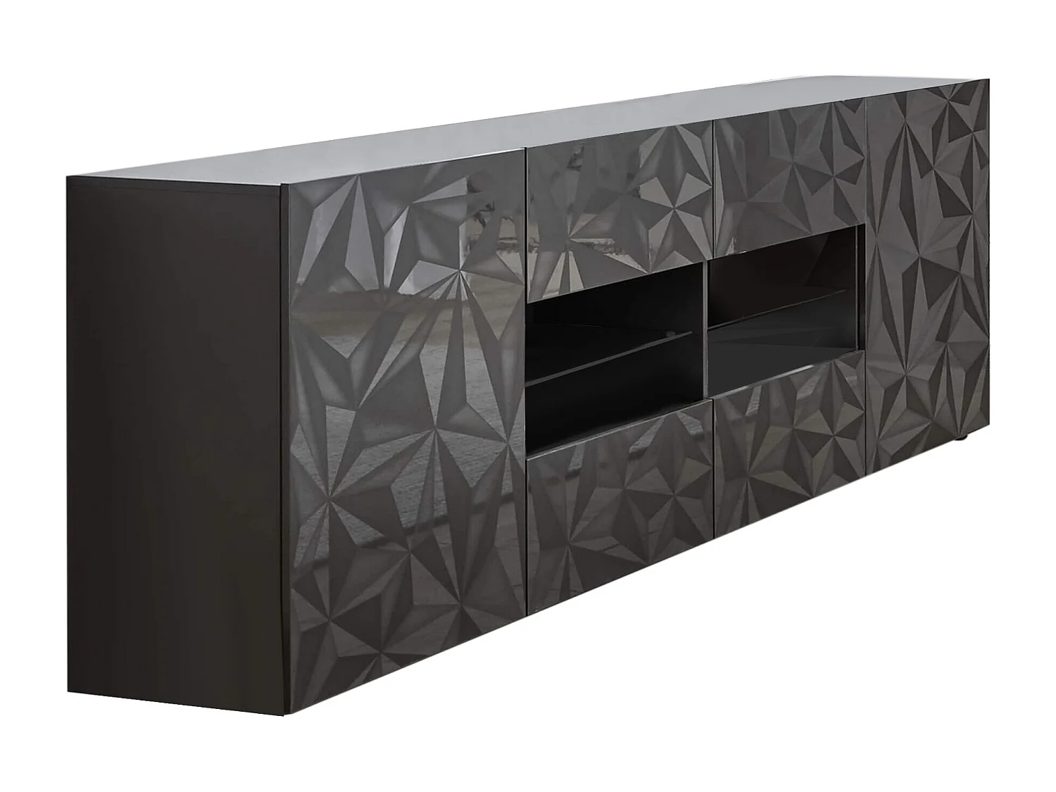 MilaniHome.it - madia di design moderno di design moderno industrial cm 241 x 84 x 42 hdi coloreAntracite