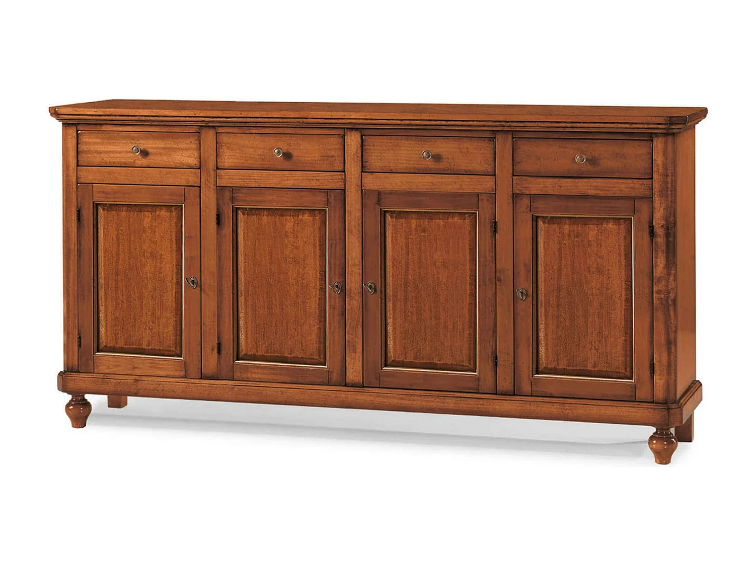 MilaniHome.it - Credenza In Legno Massello 196x43x96di coloreTinta noce