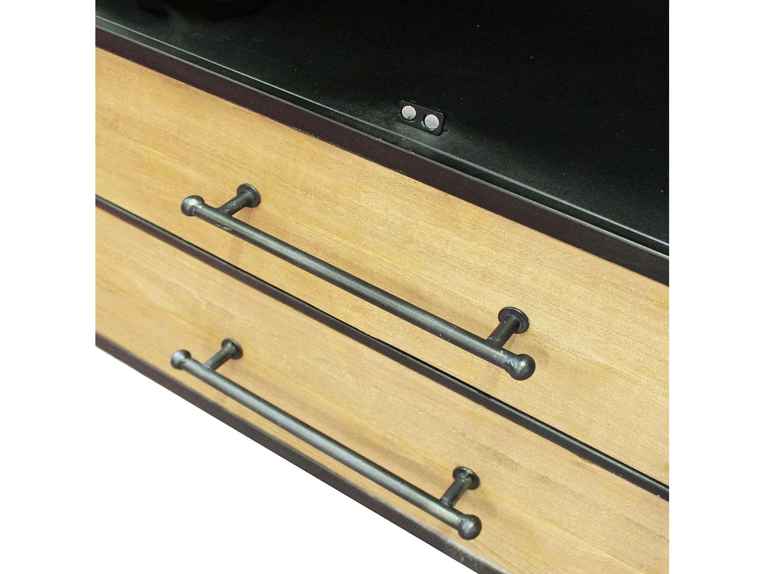 MilaniHome.it - vetrina industrial in metallo con due cassetti cm 81,5 x 40 x 180 h di design moderno industrial cm 81,5 x 40 x 180 hdi coloreAntracite