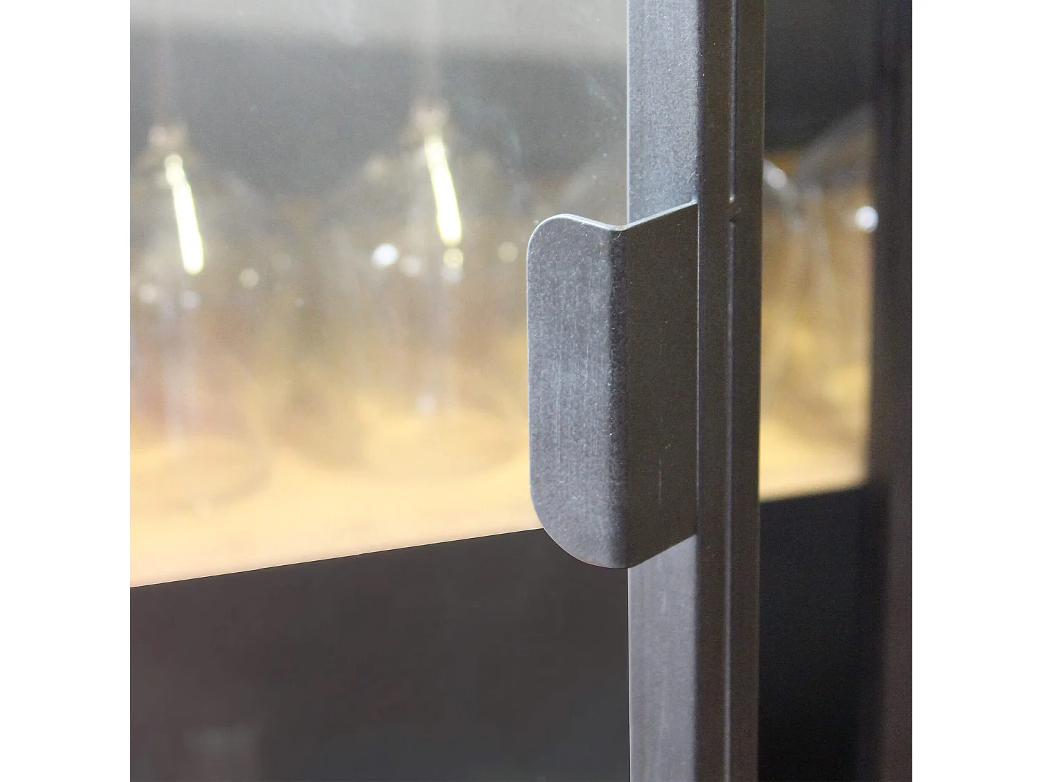 MilaniHome.it - vetrina industrial in metallo con due cassetti cm 81,5 x 40 x 180 h di design moderno industrial cm 81,5 x 40 x 180 hdi coloreAntracite