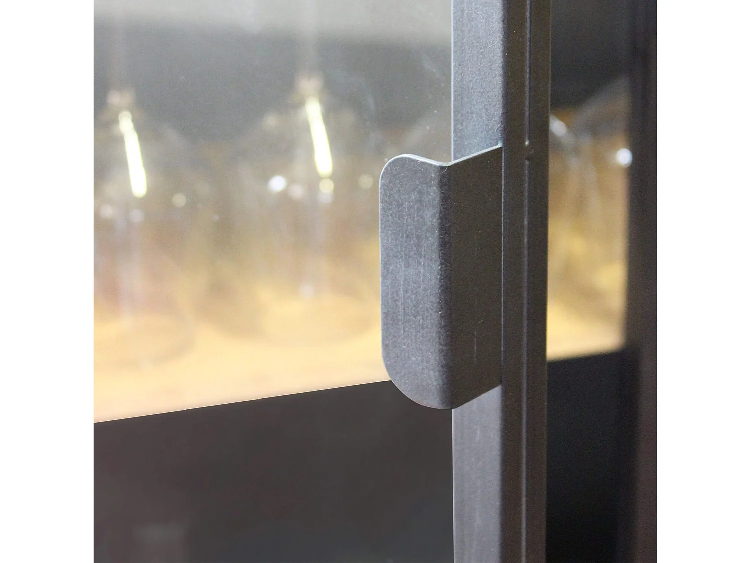 MilaniHome.it - vetrina industrial in metallo con due cassetti cm 81,5 x 40 x 180 h di design moderno industrial cm 81,5 x 40 x 180 hdi coloreAntracite