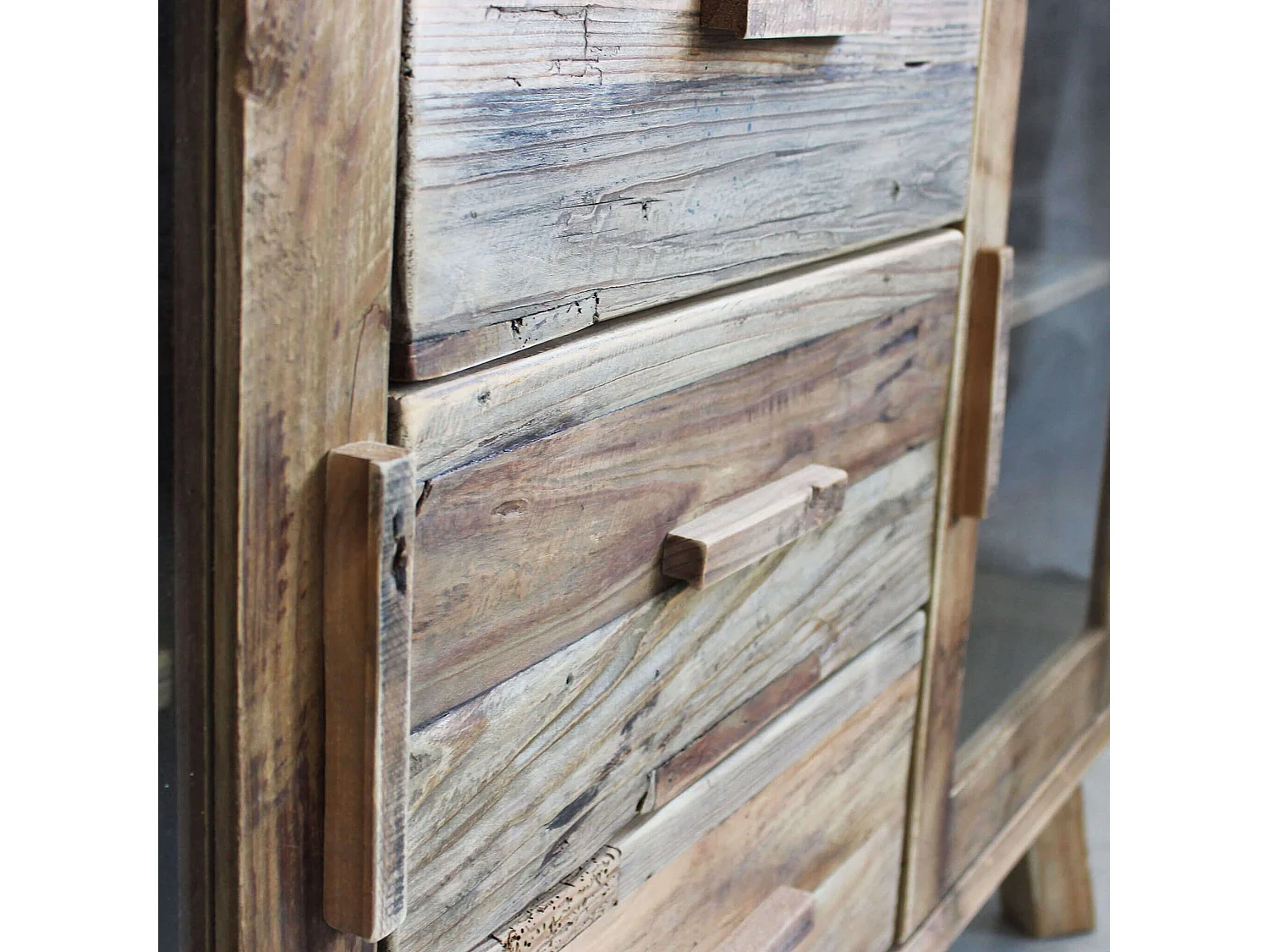 MilaniHome.it - Mobile Credenza Madia Stile Moderno, Porta Tv, Credenza Comodino 3 Cassetti 4 Ripiano, Legno Pino, Marrone, , Cm 160x48x85 Hdi coloreMarrone