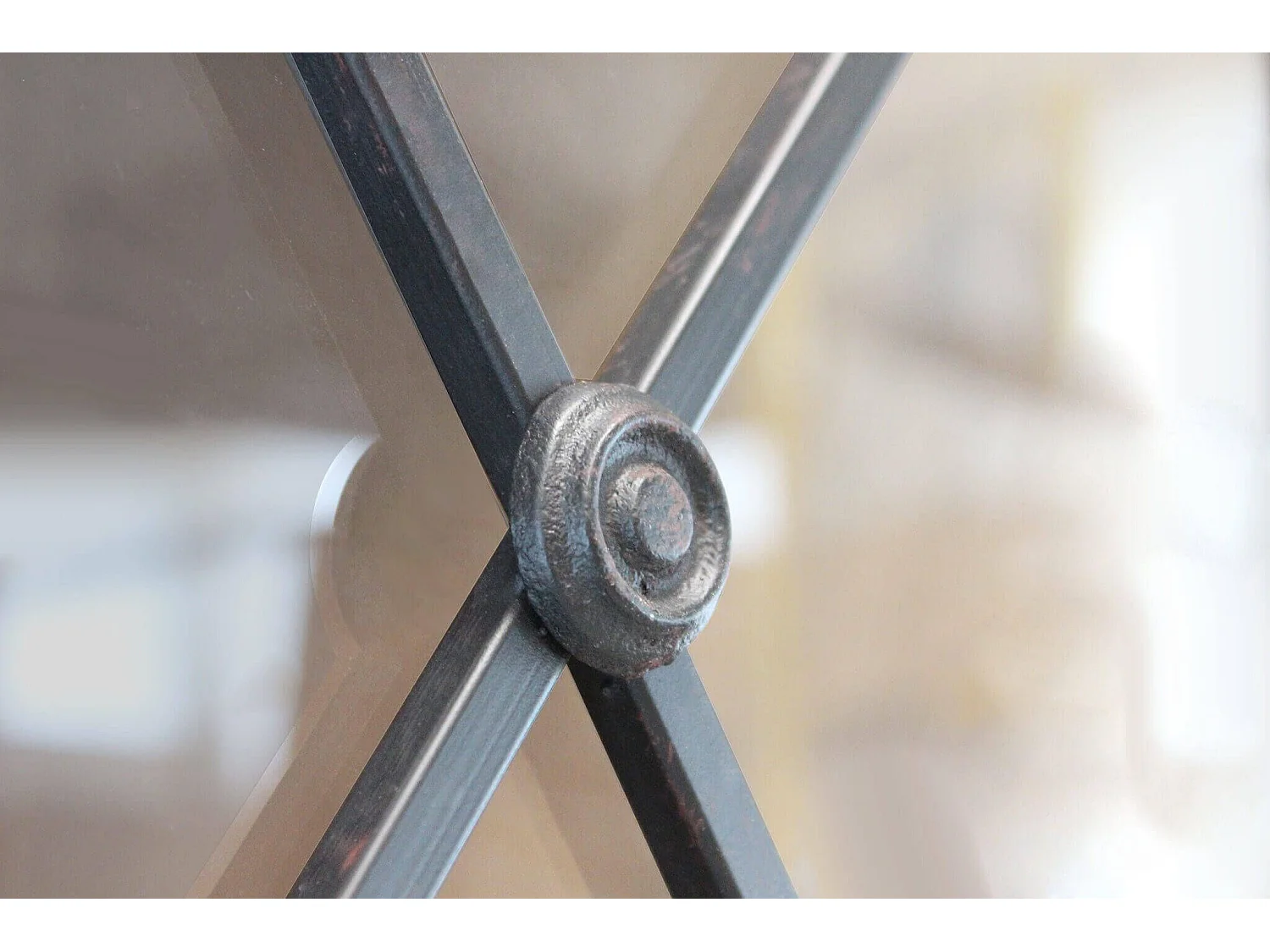 MilaniHome.it - vetrina in legno e metallo per salotto soggiorno cucina di design industrial cm 53x46x183,5 hdi coloreMarrone