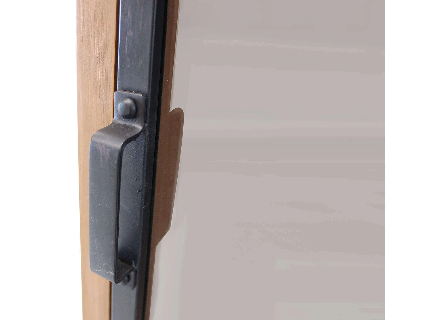 MilaniHome.it - vetrina in legno e metallo per salotto soggiorno cucina di design industrial cm 53x46x183,5 hdi coloreMarrone