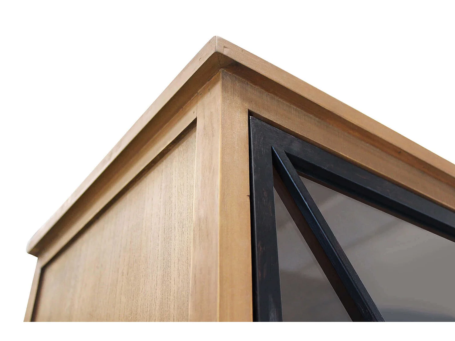 MilaniHome.it - vetrina in legno e metallo per salotto soggiorno cucina di design industrial cm 53x46x183,5 hdi coloreMarrone