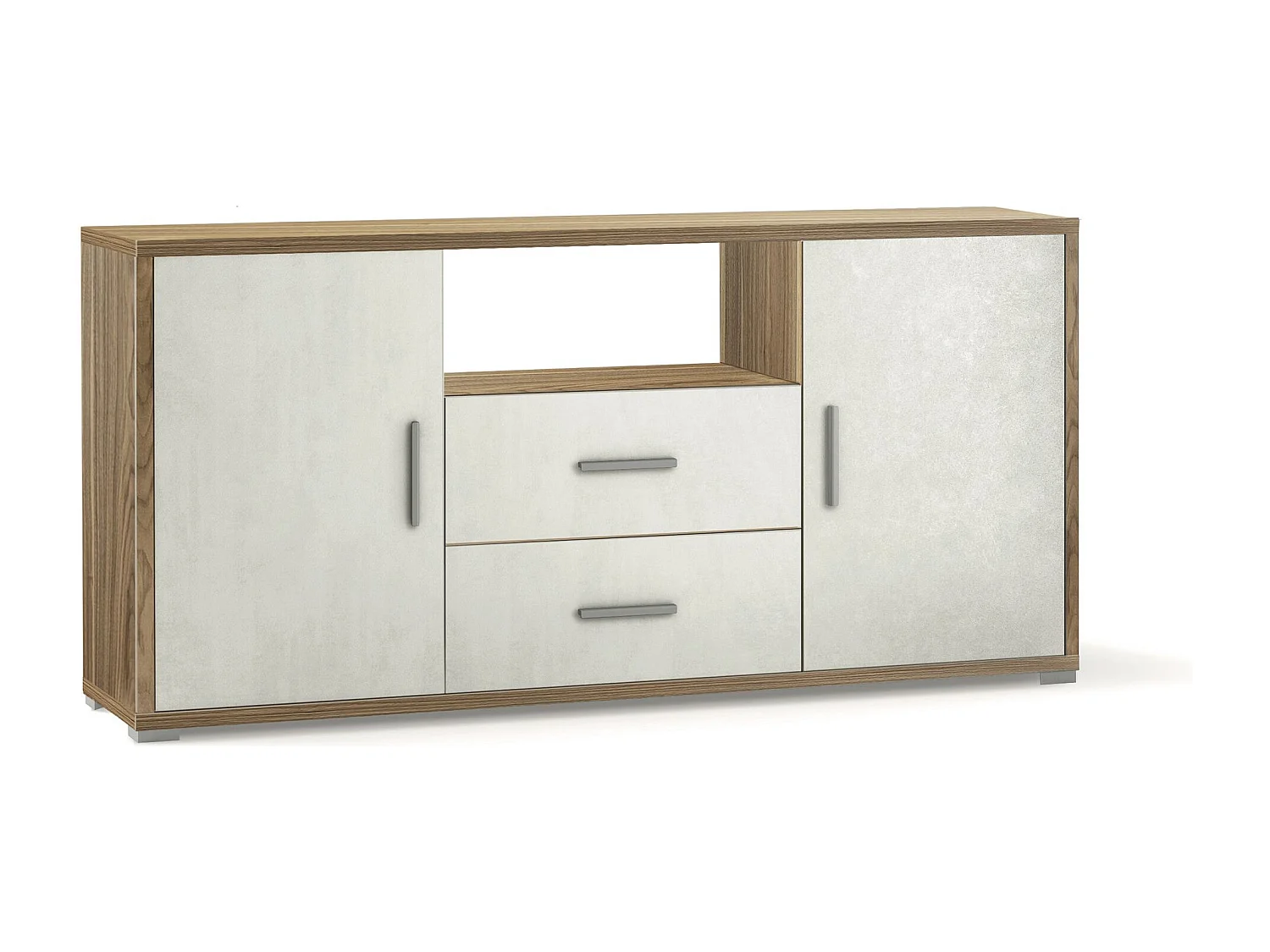 MilaniHome.it - madia moderna per soggiorno di design moderno cm 174 l x 41 p x 84 hdi coloreBianco