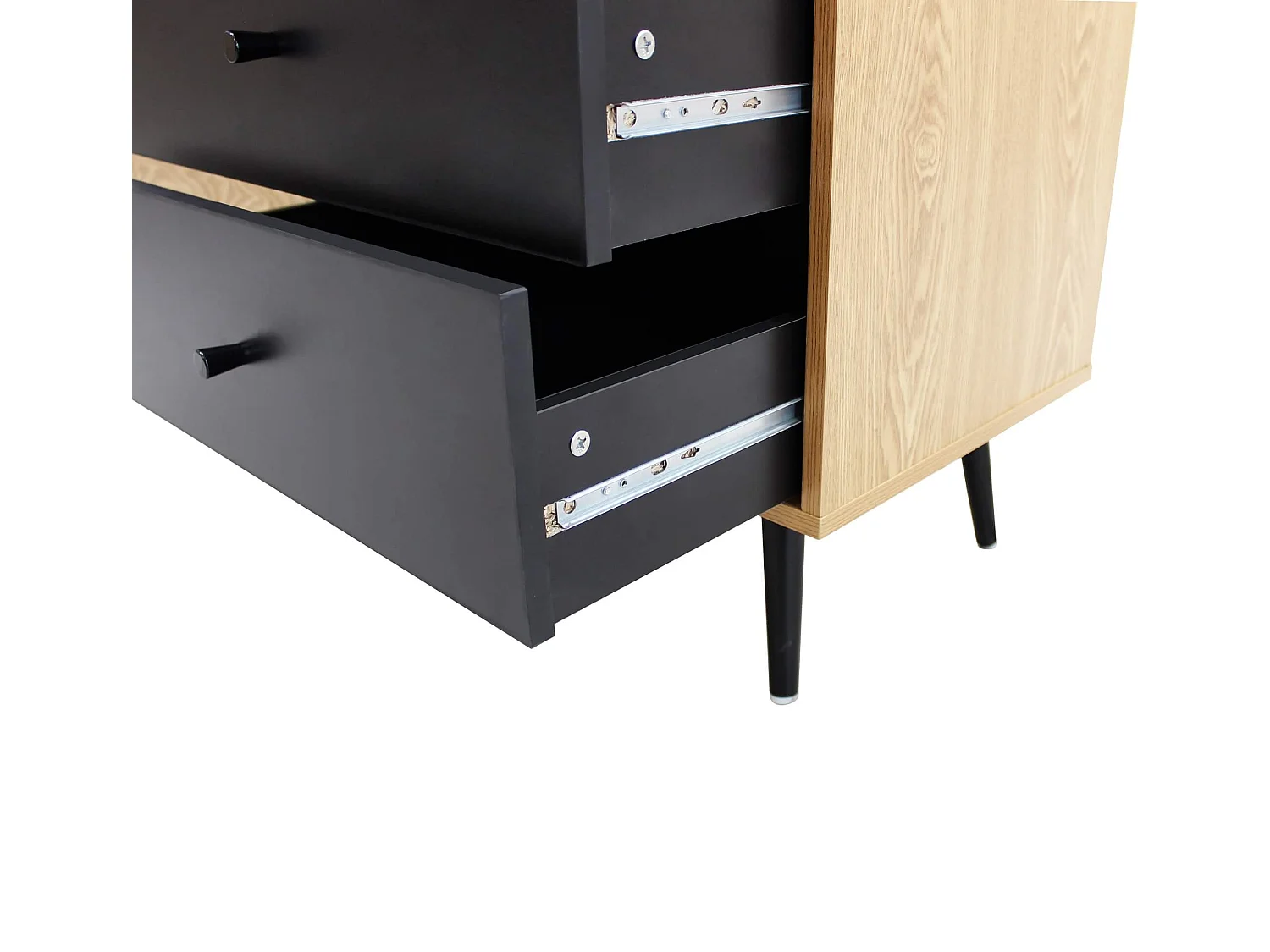 MilaniHome.it - madia moderna un anta e tre cassetti di design per salotto, soggiorno 118x39,5x76 hdi coloreMarrone