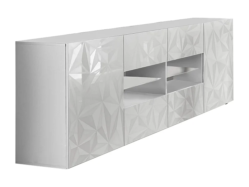 MilaniHome.it - madia di design moderno di design moderno industrial cm 241 x 84 x 42 hdi coloreBianco