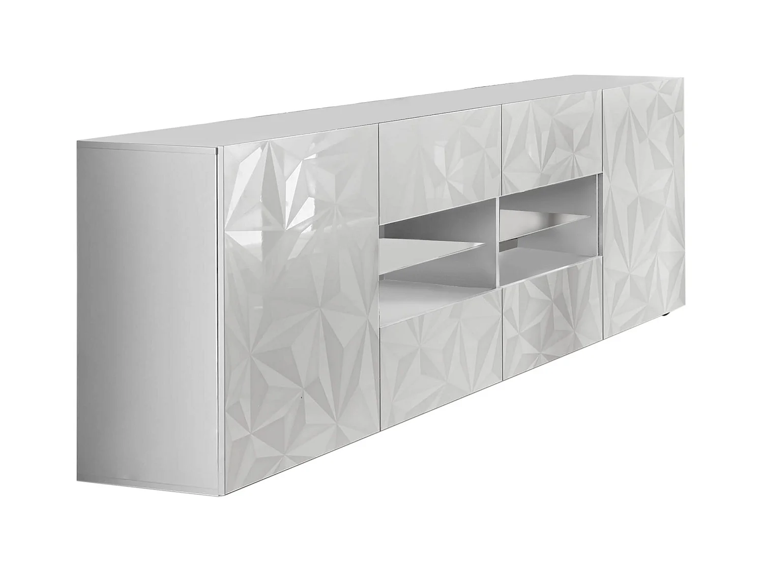 MilaniHome.it - madia di design moderno di design moderno industrial cm 241 x 84 x 42 hdi coloreBianco