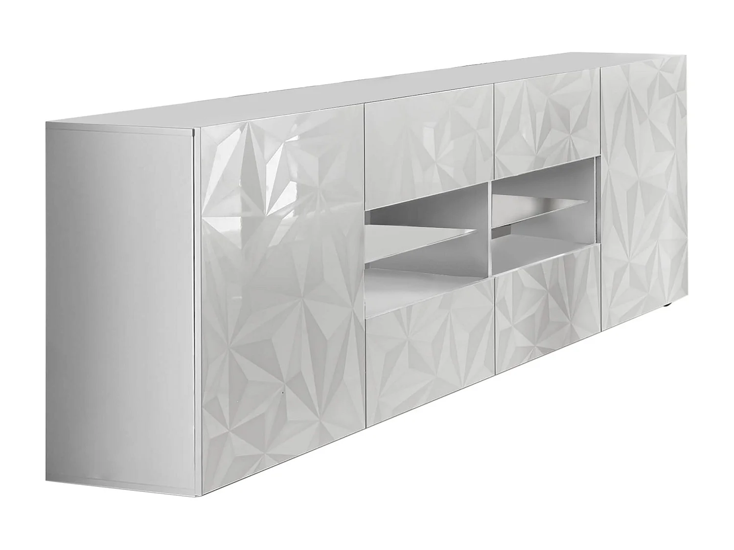 MilaniHome.it - madia di design moderno di design moderno industrial cm 241 x 84 x 42 hdi coloreBianco