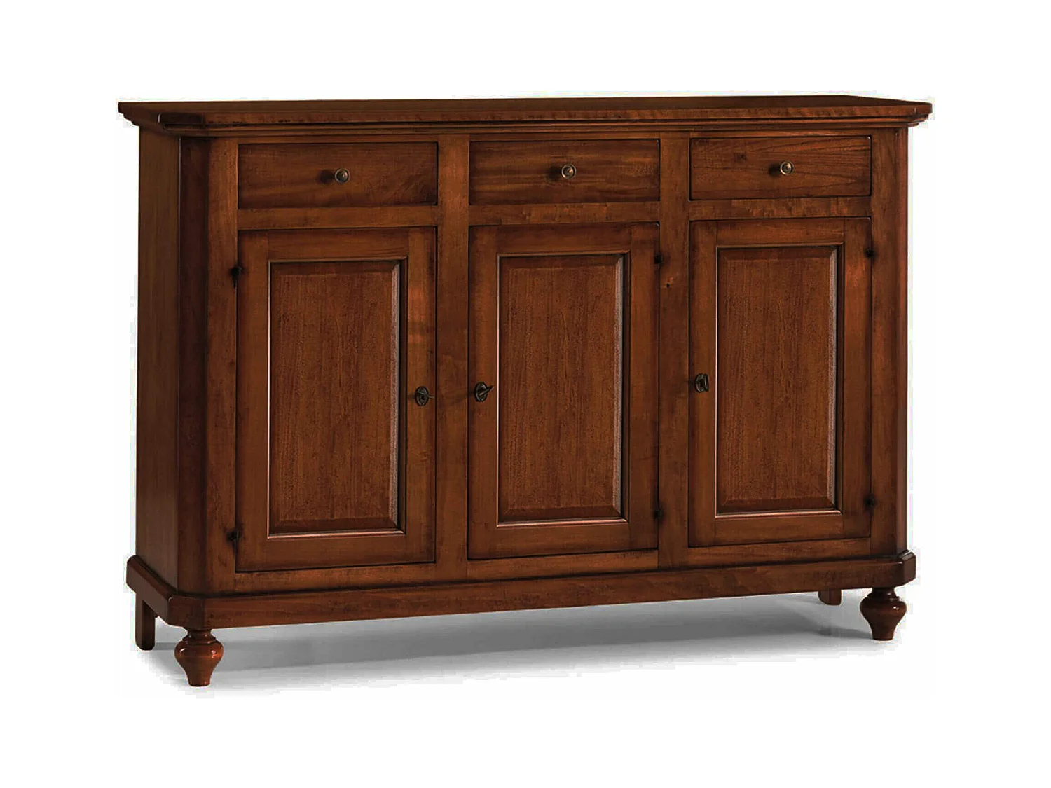 MilaniHome.it - Credenza In Legno Massello 150x43x98di coloreTinta noce