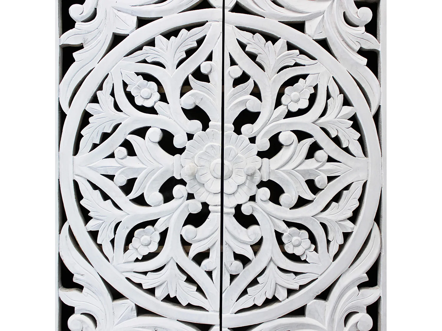 MilaniHome.it - Mobile con decoro sbiancato con 2 ante in legno di mango con struttura in ferro cm 90x40x176 hdi coloreMarrone