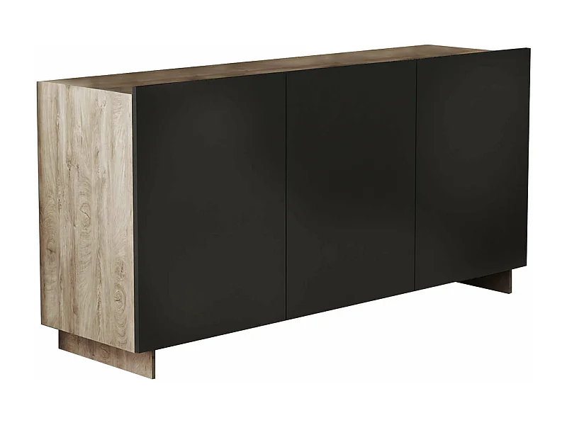MilaniHome.it - madia moderna di design tre ante 150x40x76 hdi coloreNero