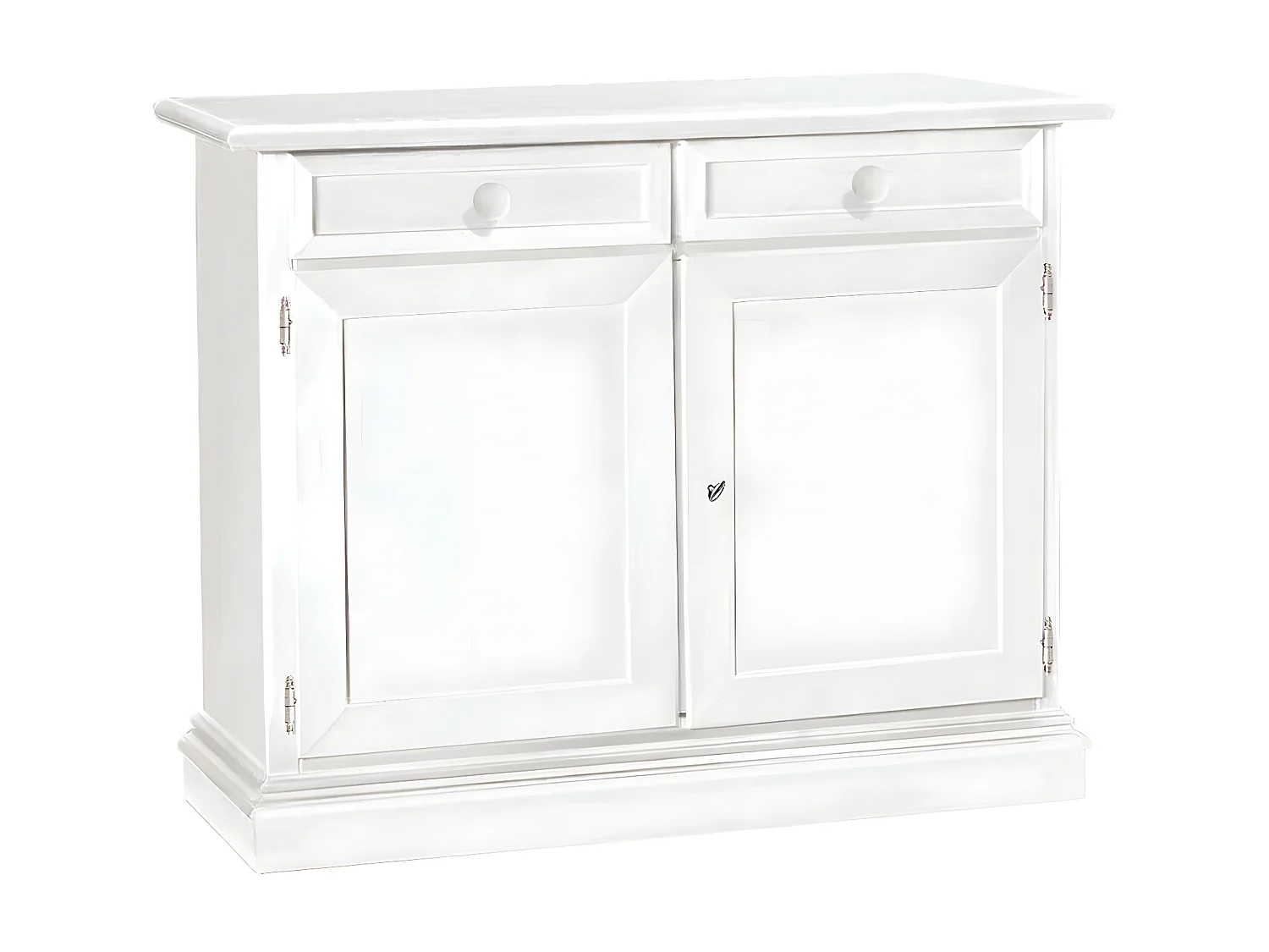 MilaniHome.it - Credenza In Legno Massello 105x42x85di coloreBianco